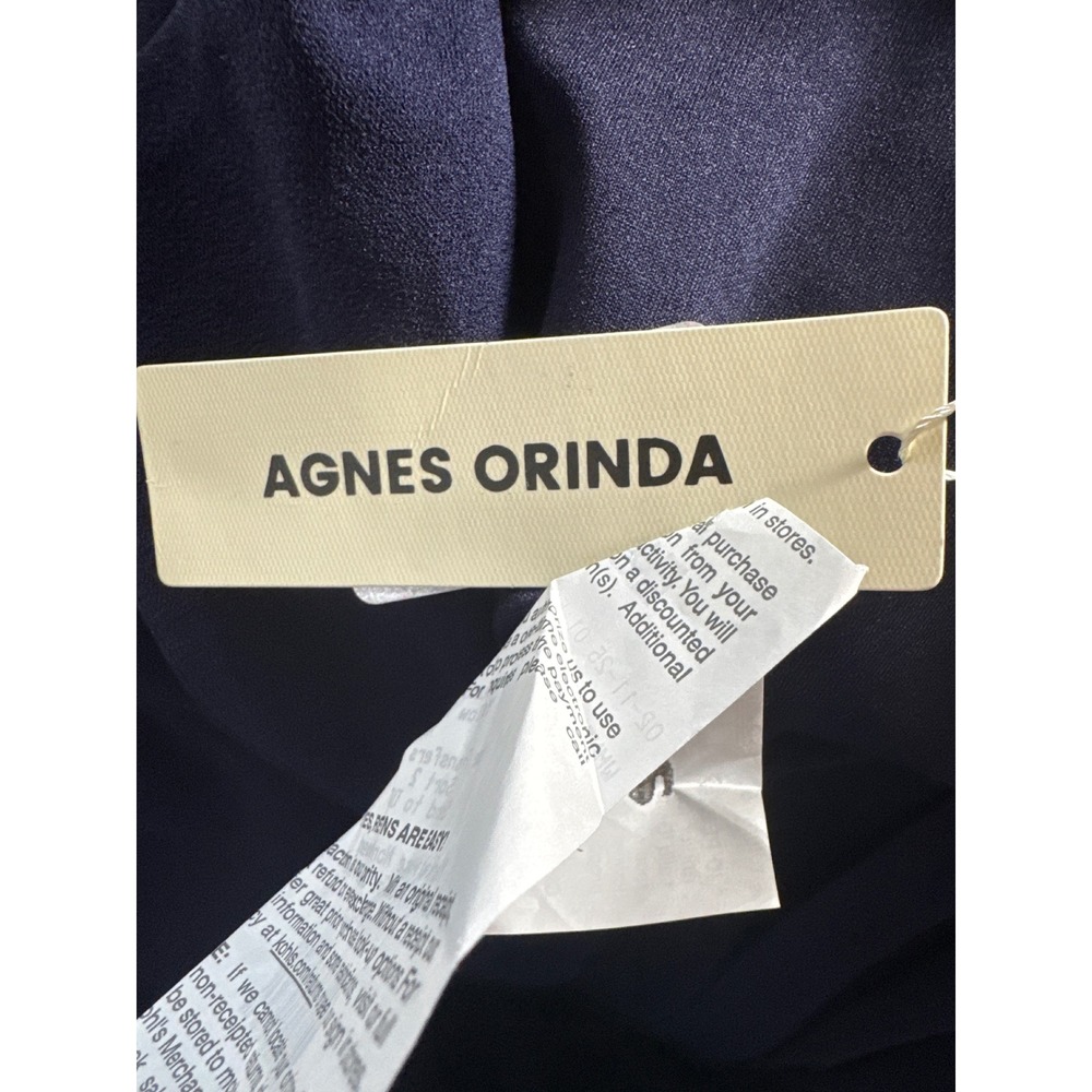 Agnes Orinda Wrap Dress‎ Tie Front 3/4 Sleeve Career Casual BRT Blue 2X - Picture 3 of 9